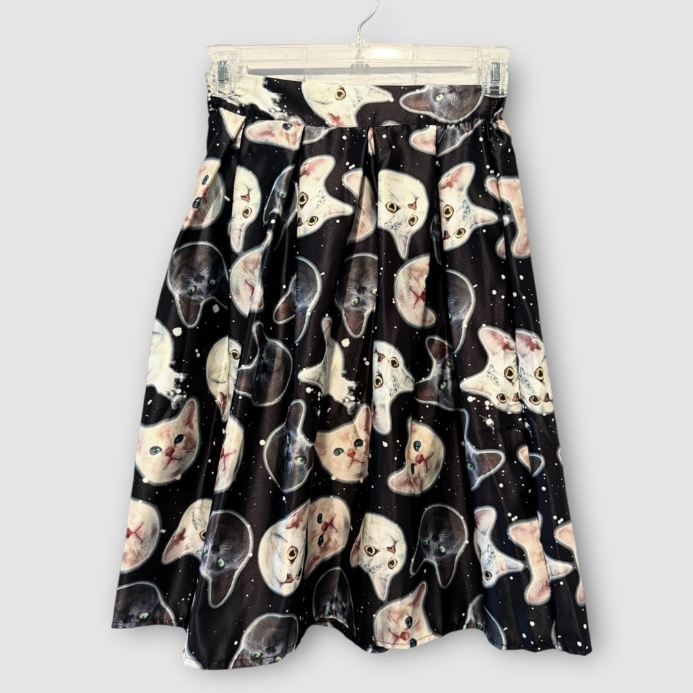 Choies Pleated Cat Skirt Size Small